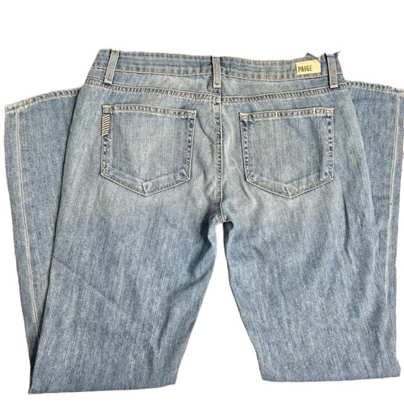 NWT Paige Jimmy Jimmy Skinny Nico Blue Metallic Knee Jeans Size 27 - Picture 4 of 11